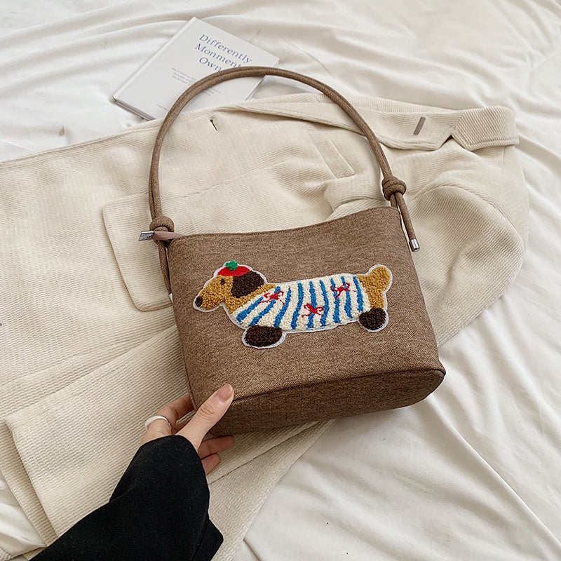 Sausage Dog Bucket Bag