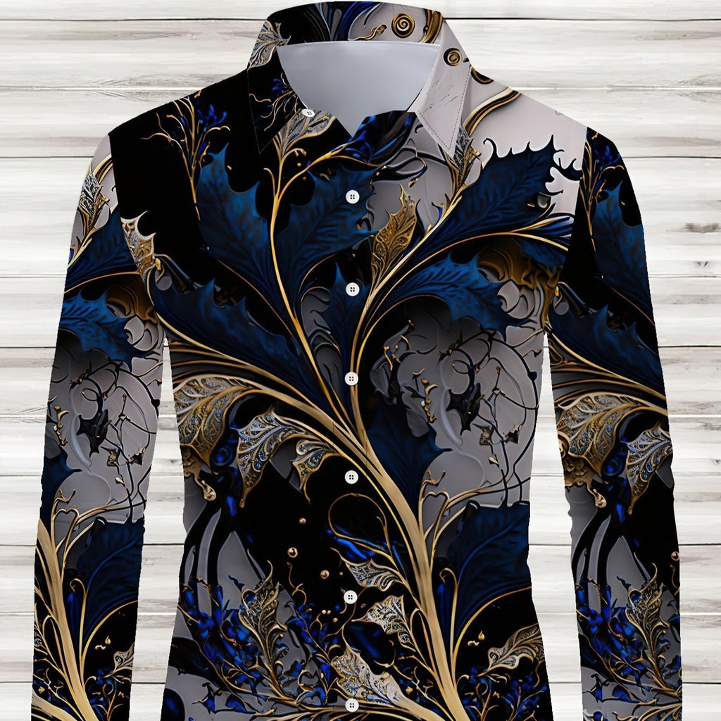 Mens Long-Sleeve 3D-Printed Shirt