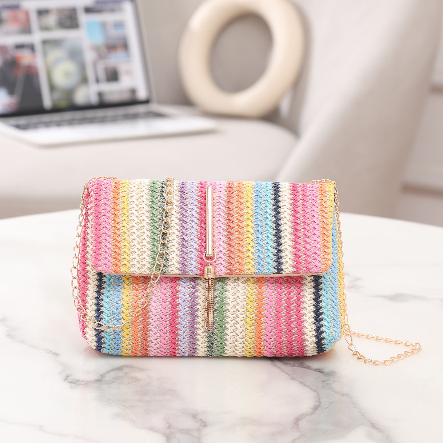 Women's Cross-body Bag Korean Style Trendy Straw
