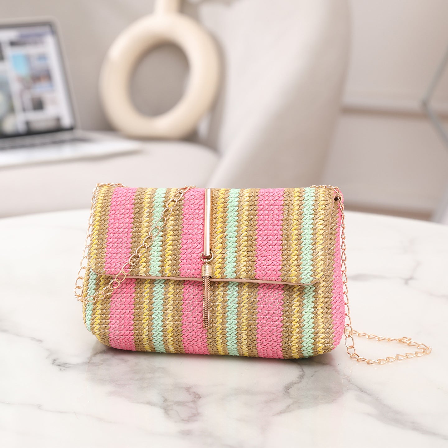Women's Cross-body Bag Korean Style Trendy Straw