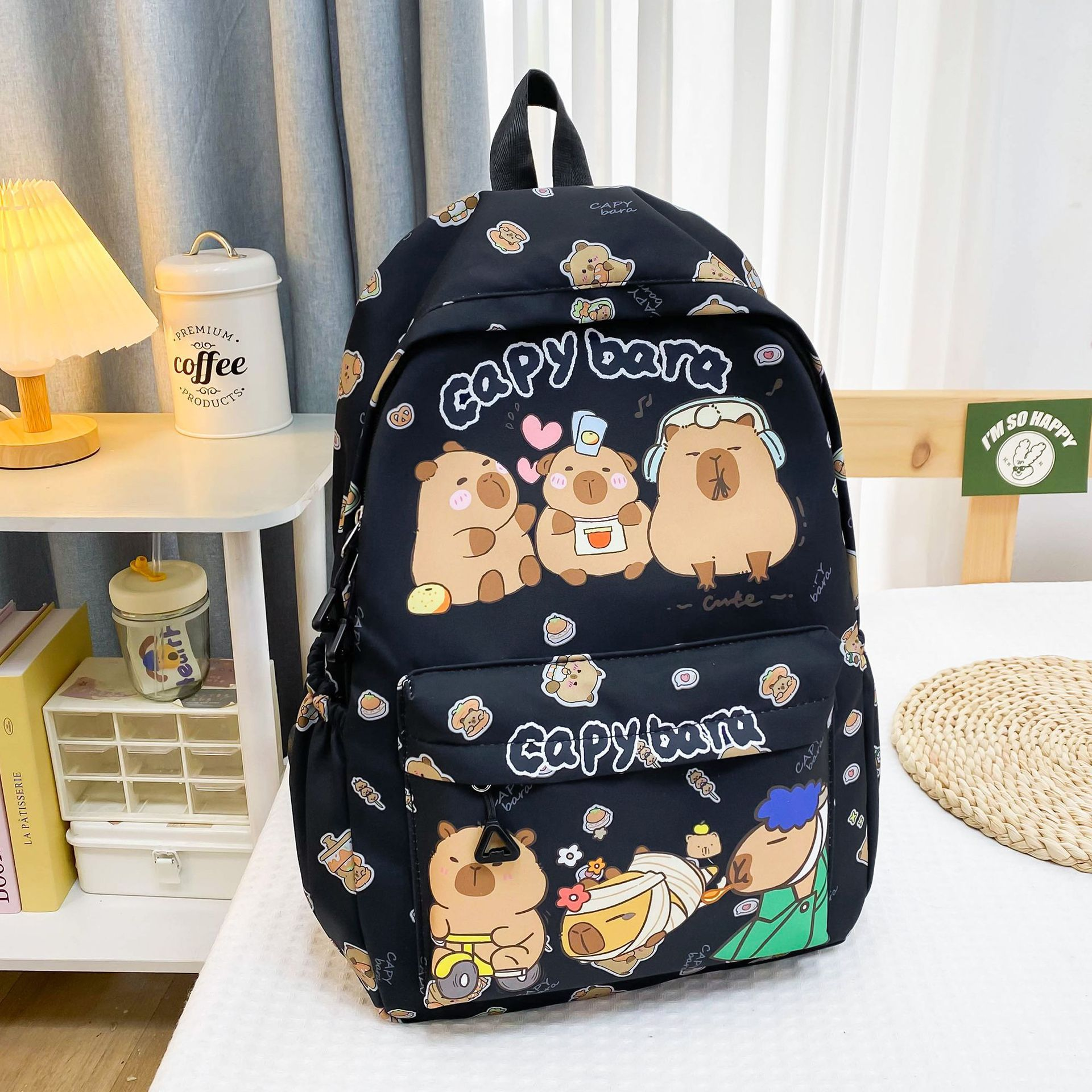 Capybara School Backpack For Girls In Primary And Middle School