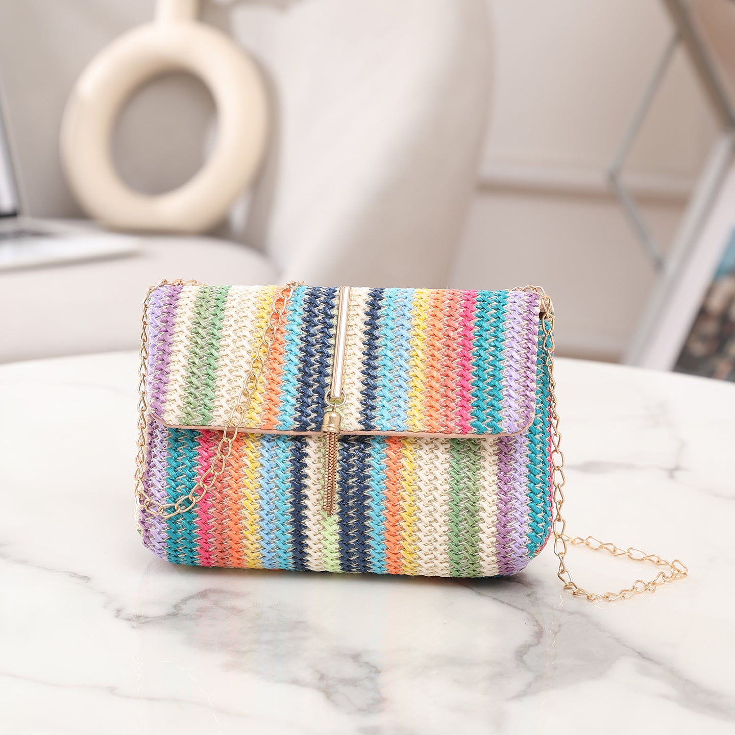 Women's Cross-body Bag Korean Style Trendy Straw