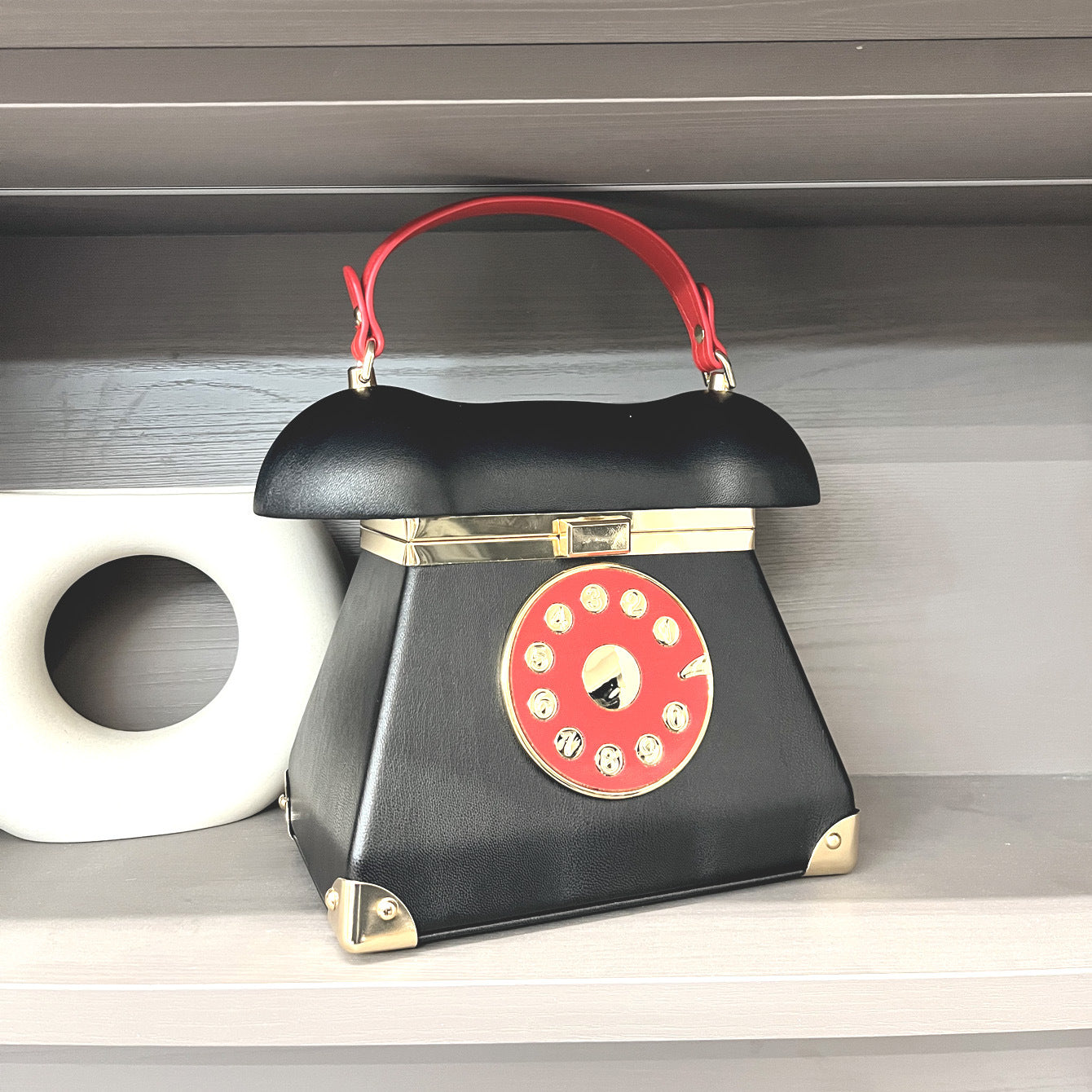 Women's Fashion Landline Phone-shaped Handbag