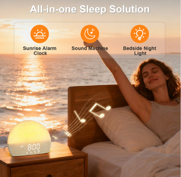 Simulated Sunrise Wake-Up Light Alarm Clock