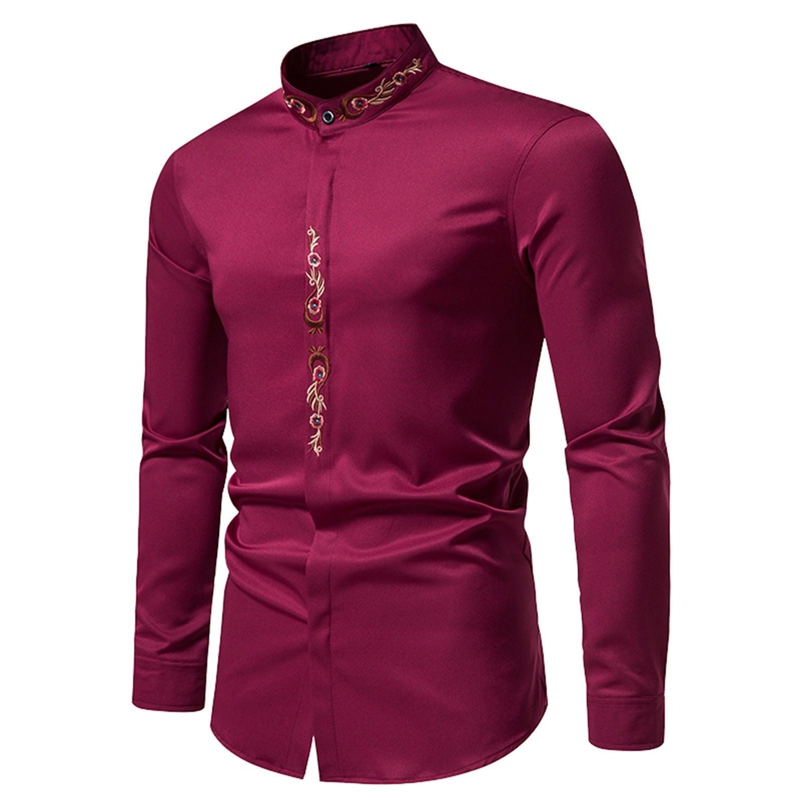 Mens Long-Sleeve 3D-Printed Shirt