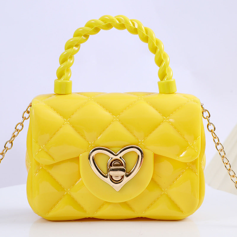 Plastic Transparent Jelly Mini Love Handbag