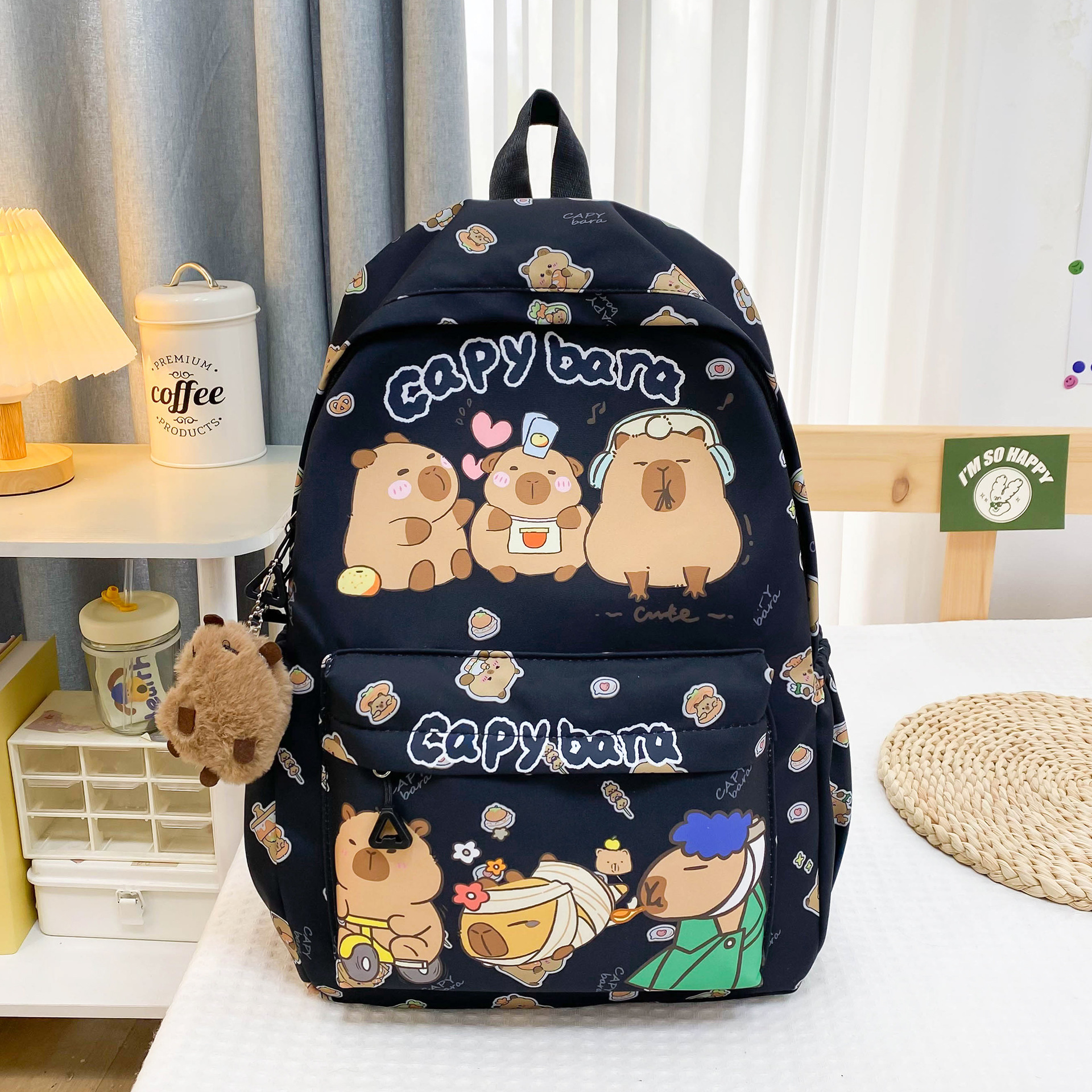 Capybara School Backpack For Girls In Primary And Middle School
