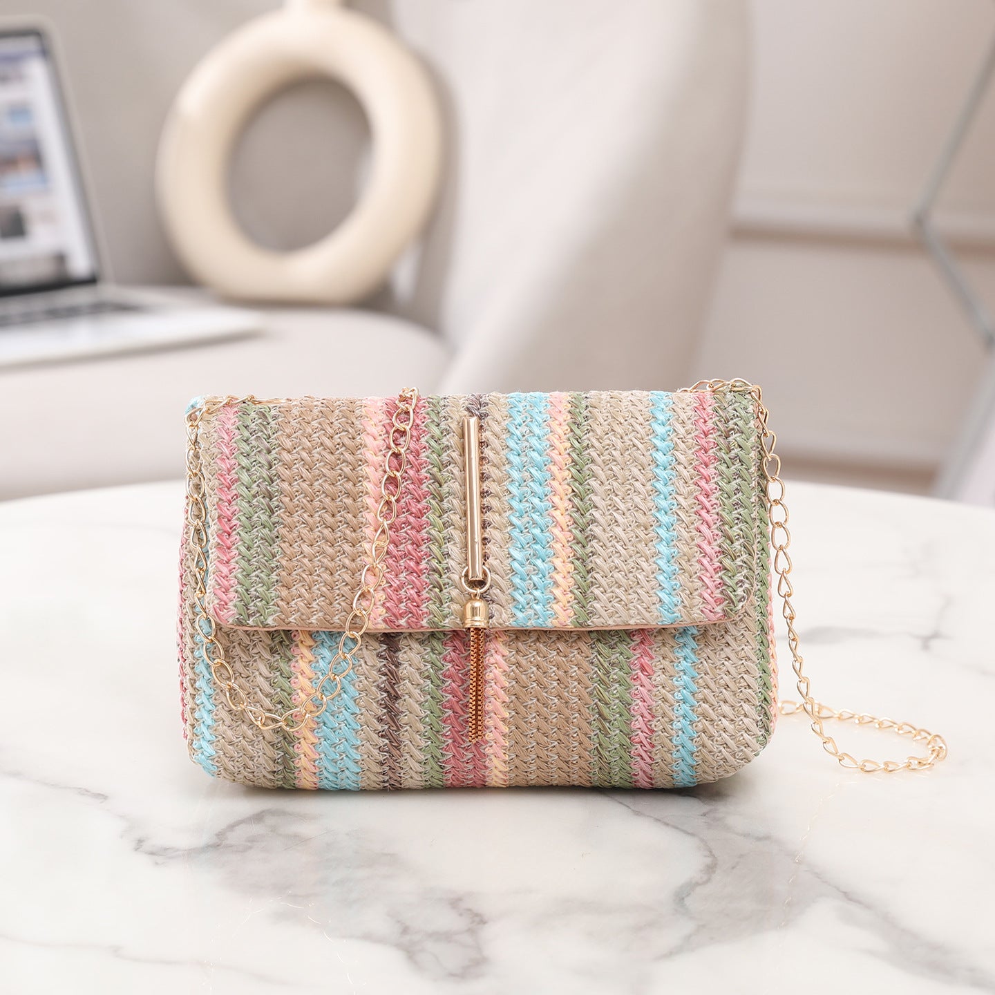 Women's Cross-body Bag Korean Style Trendy Straw