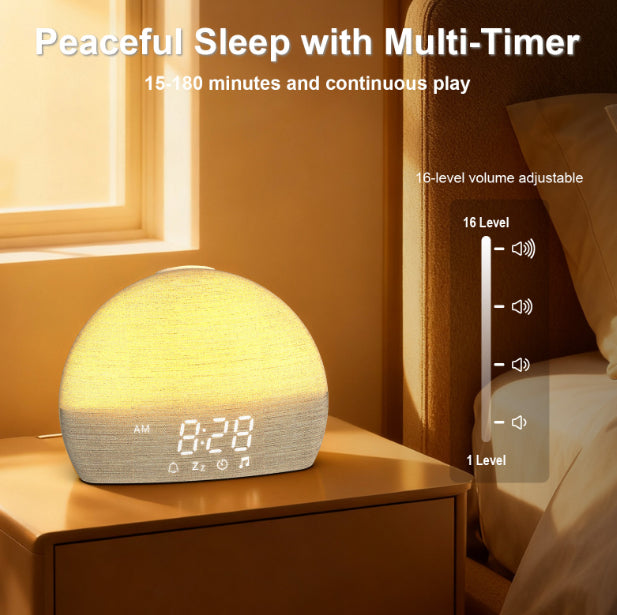 Simulated Sunrise Wake-Up Light Alarm Clock